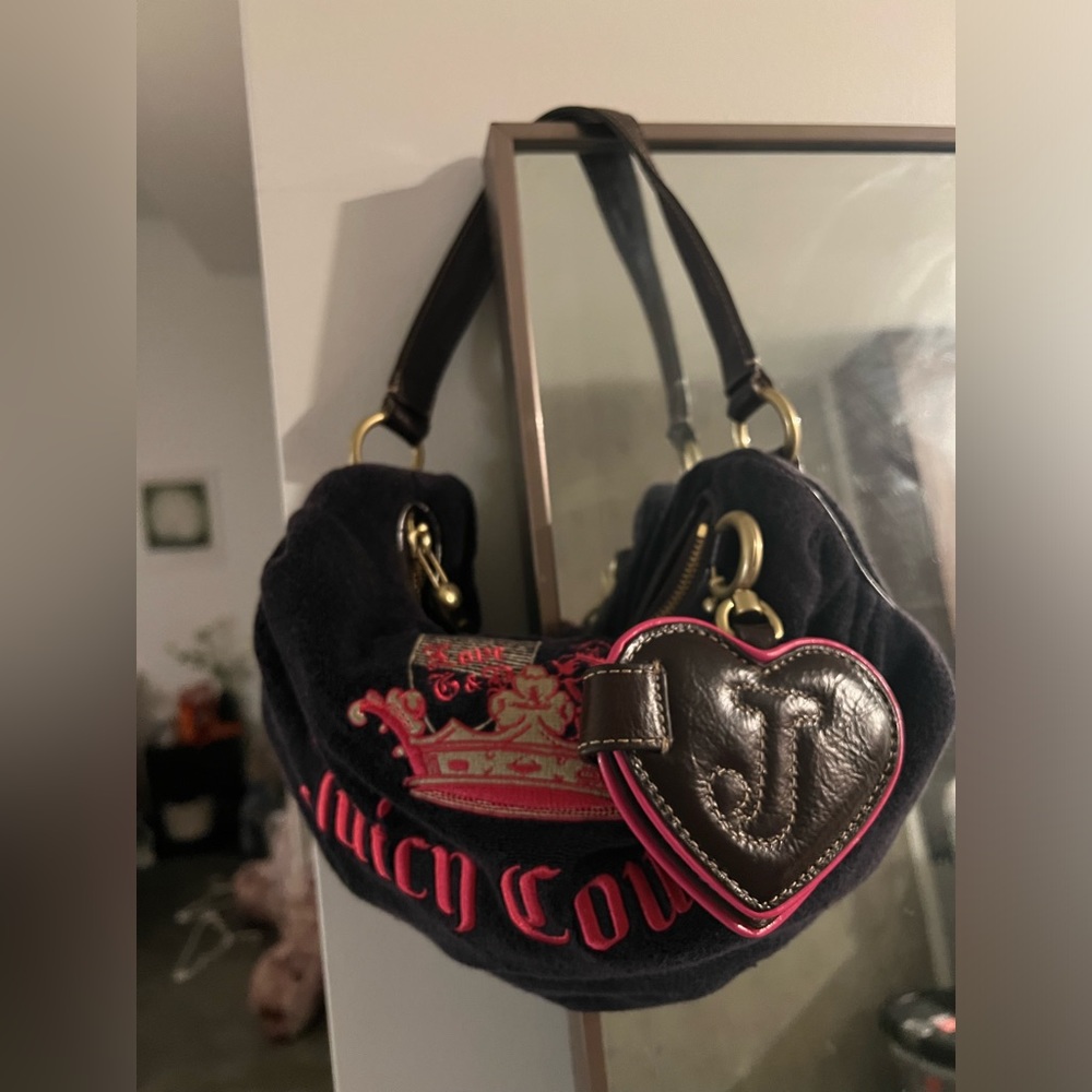 Juicy Couture Mini Purse Shoulder Bag Y2K w/ Compact Mirror
